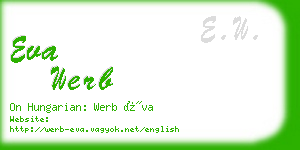 eva werb business card